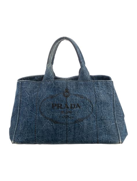 prada canapa tote denim|prada clear tote bag.